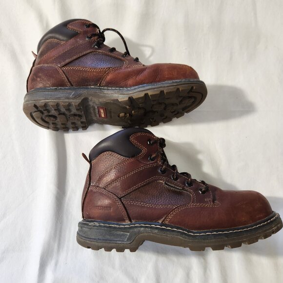 Craftsman Kryptor Men's 11 Wide Brown Steel Toe Waterproof Non Slip Work Boot - Picture 6 of 14